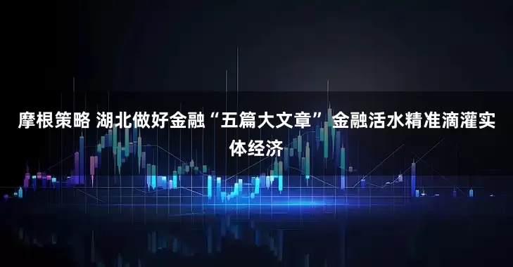 摩根策略 湖北做好金融“五篇大文章” 金融活水精准滴灌实体经济